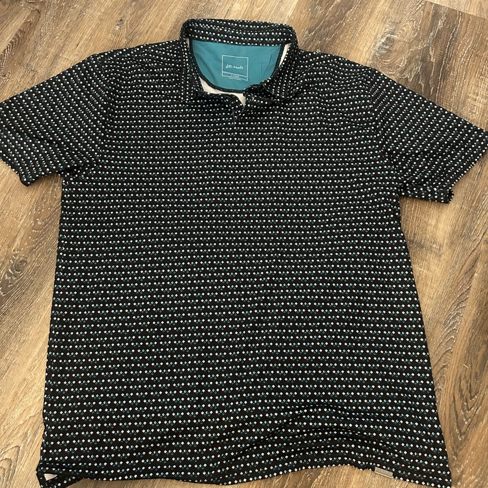 Buckle Black and White Men's Polo Shirt